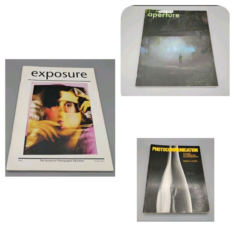 Lot Of 3 Vintage Photography Softcover Books / Magazines Exposure Aperture Photo
